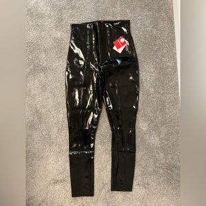Spanx Faux Patent Leather Leggings - Small